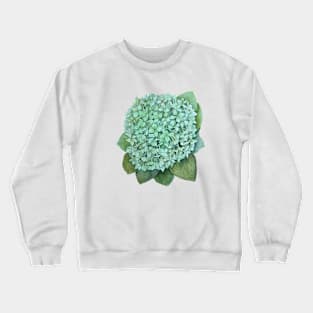 Watercolor Green  Hydrangea Crewneck Sweatshirt